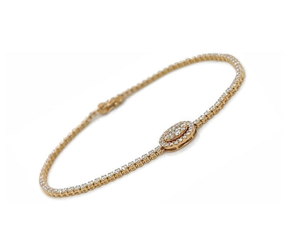 2.25 Carat Diamond Bracelet in 14K Yellow Gold