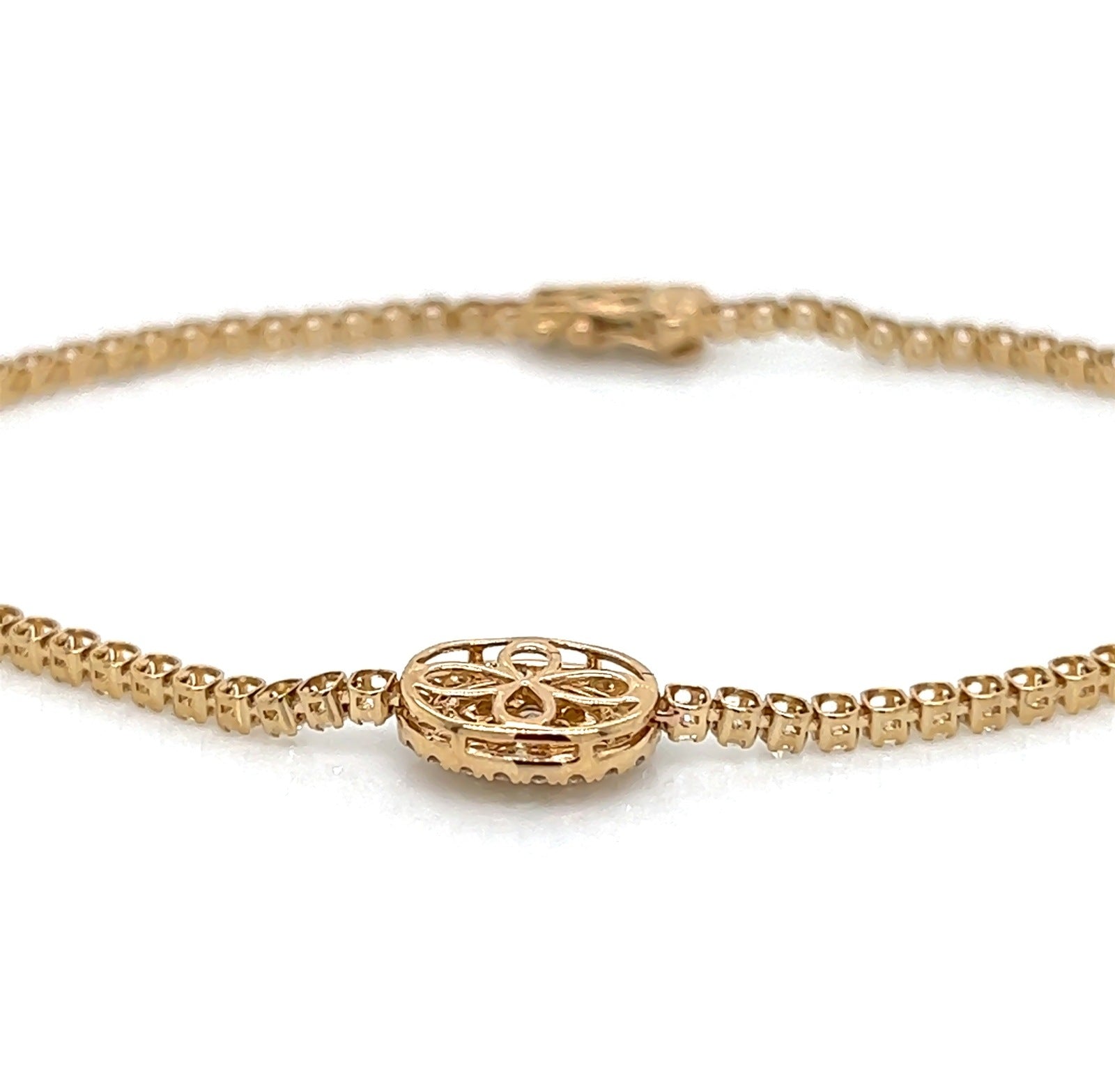 2.25 Carat Diamond Bracelet in 14K Yellow Gold