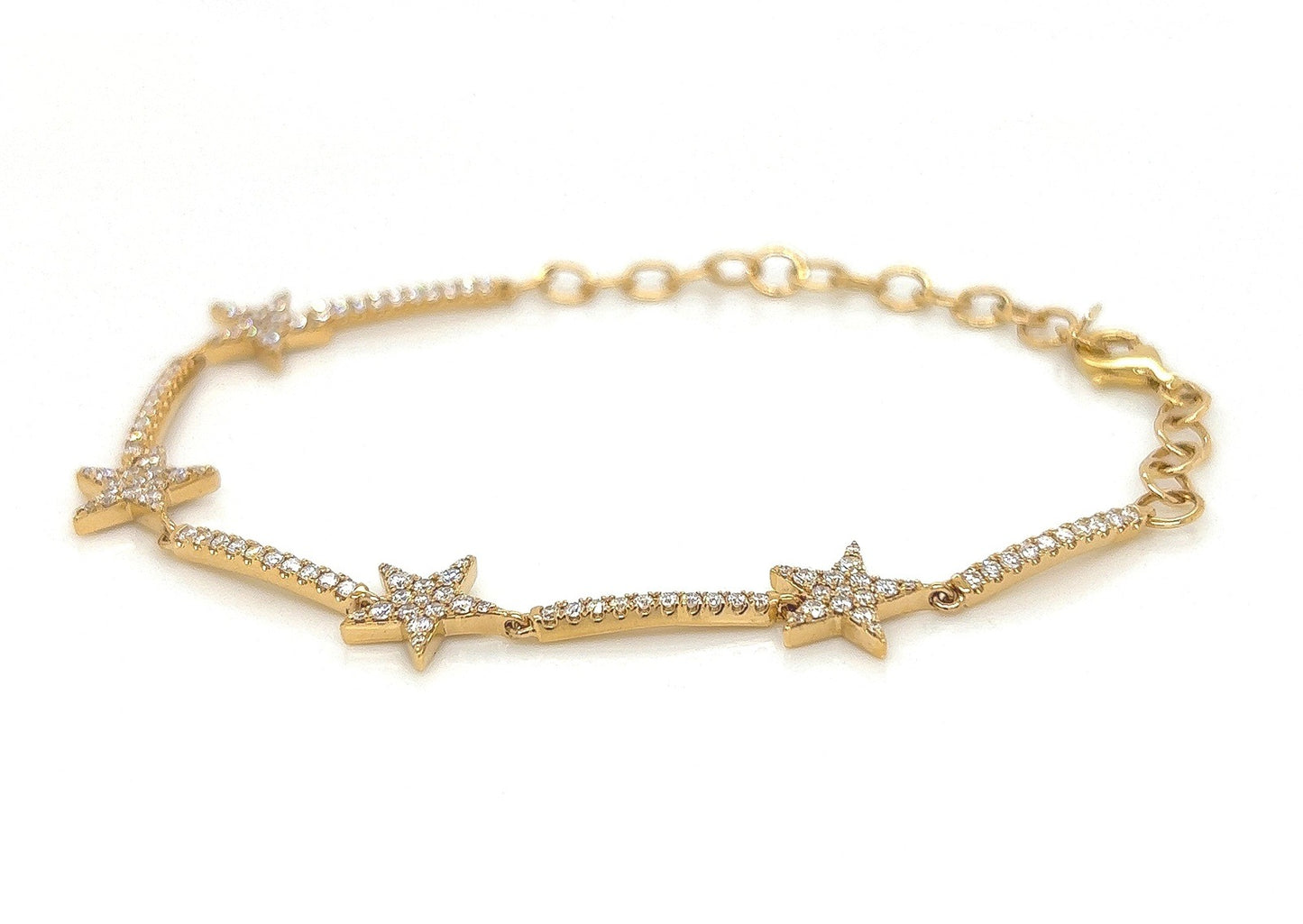 1.02 Carat Star Diamond Bracelet in 14K Yellow Gold
