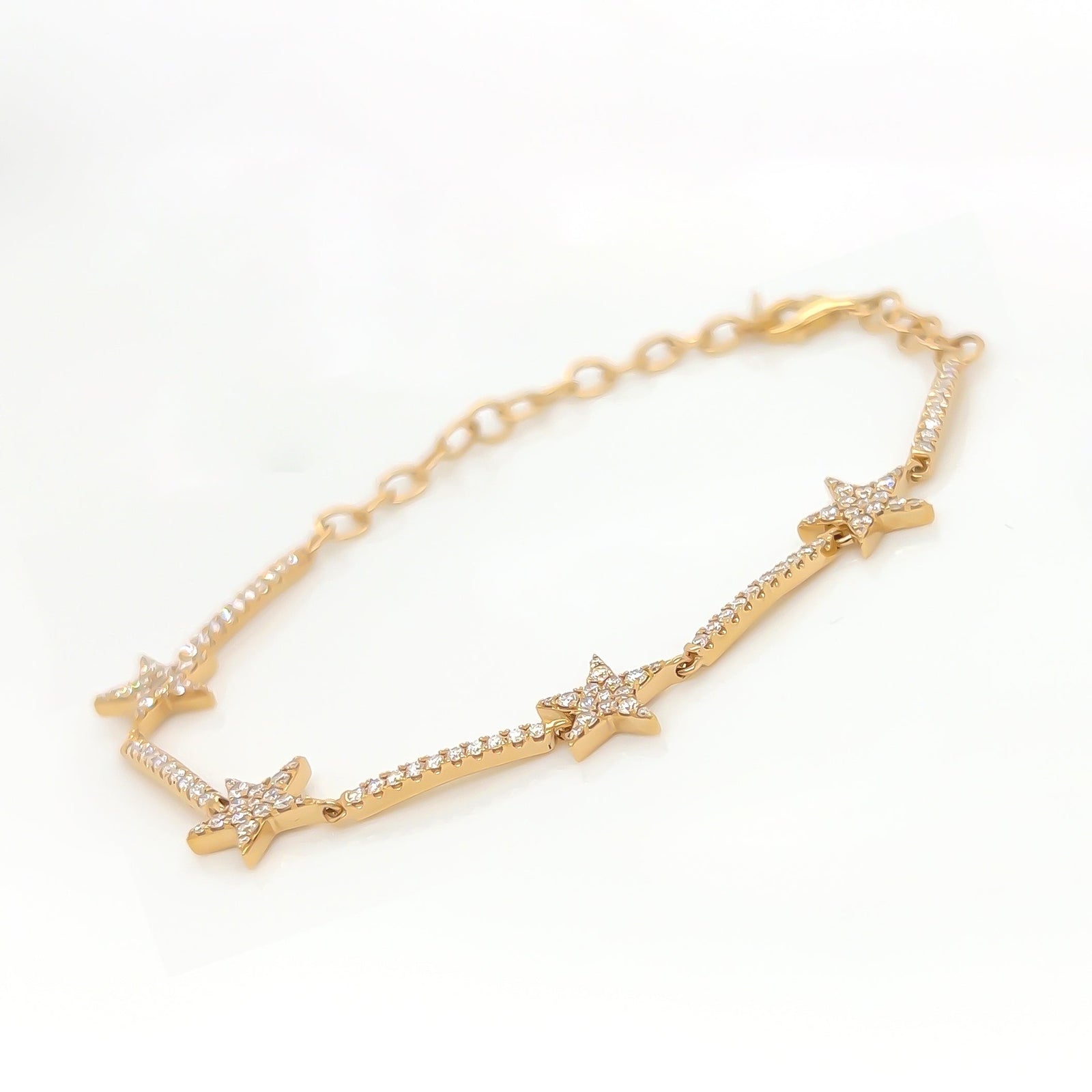 1.02 Carat Star Diamond Bracelet in 14K Yellow Gold