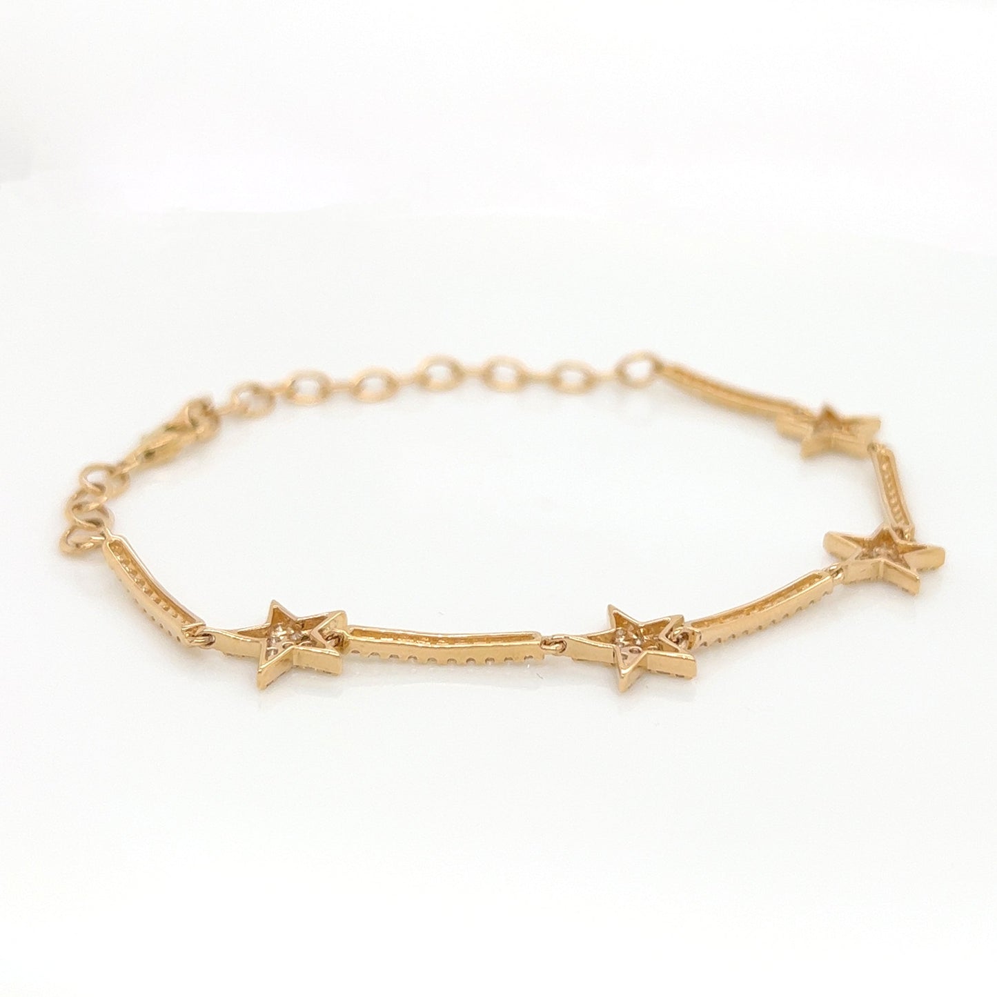 1.02 Carat Star Diamond Bracelet in 14K Yellow Gold