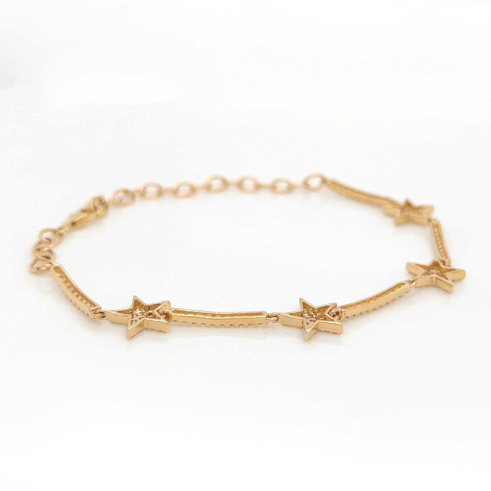 1.02 Carat Star Diamond Bracelet in 14K Yellow Gold