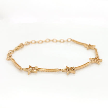 1.02 Carat Star Diamond Bracelet in 14K Yellow Gold