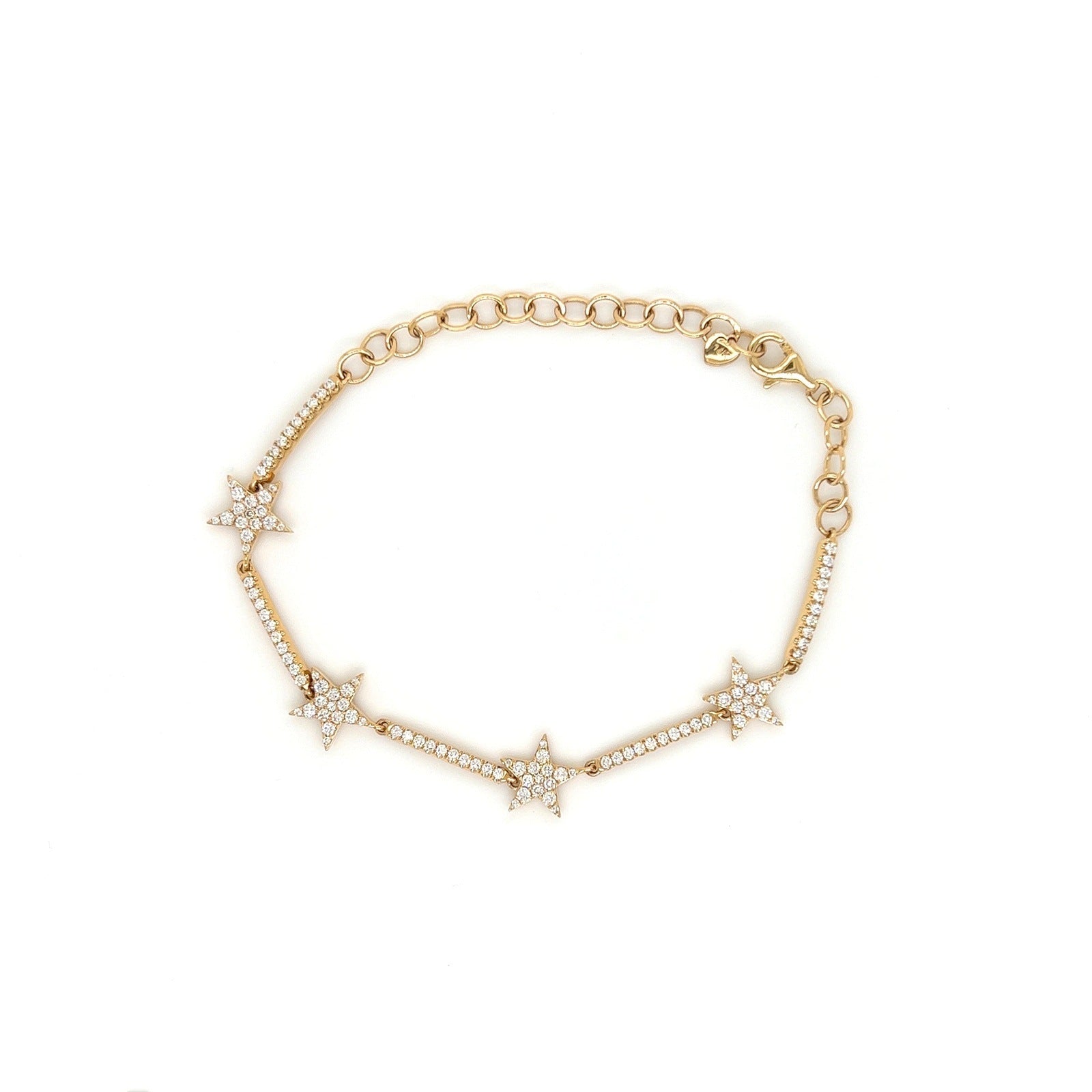1.02 Carat Star Diamond Bracelet in 14K Yellow Gold