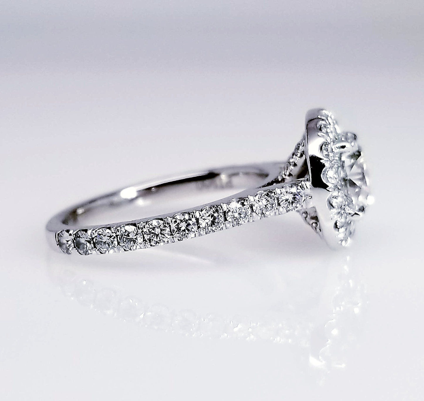 "ENGR03115" Round Diamond Halo Set Engagement Ring ENGR03115