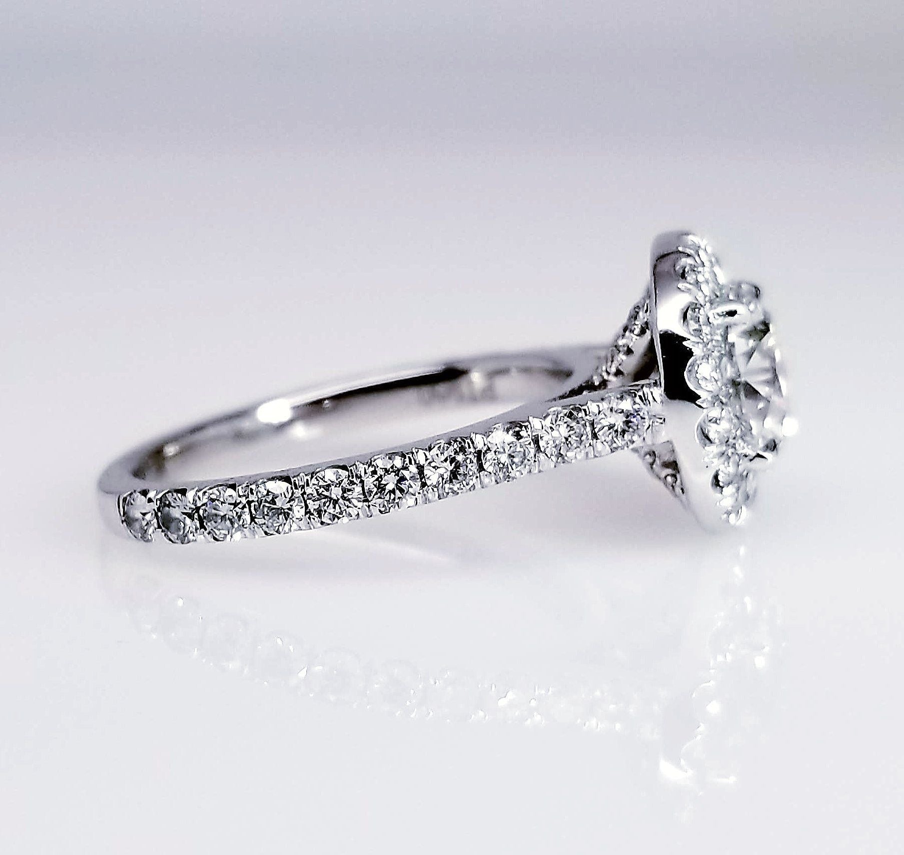 "ENGR03115" Round Diamond Halo Set Engagement Ring ENGR03115
