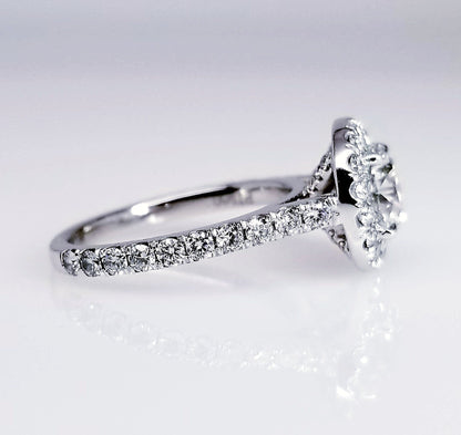 "ENGR03115" Round Diamond Halo Set Engagement Ring ENGR03115