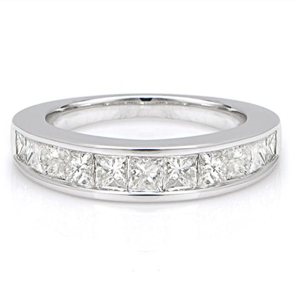 "DBAND01217" 11 Stone Diamond Wedding Band In 14k White Gold