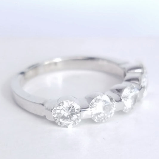 "DBAND01275" Five Stone Diamond Anniversary Ring