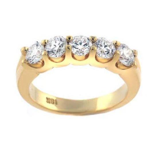"DBAND01296" Five Stone Diamond Anniversary In Gold