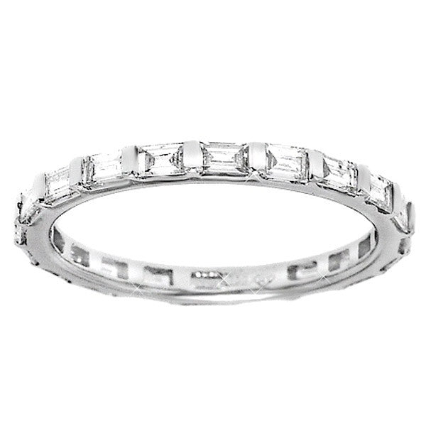 Horizontal Baguette Cut Diamond Eternity Band