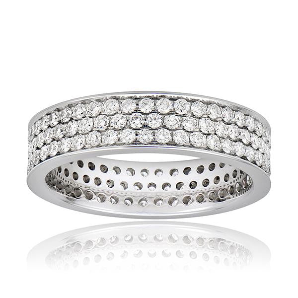 Diamond Micro Pave Eternity Band Ring 1.25cts