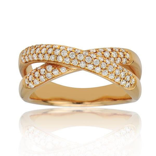 "DBAND01485" Diamond Fashion RingIn 18k Rose Gold