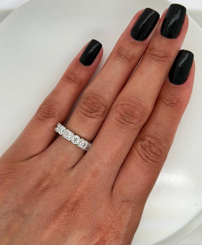 1.10 Carat Bezel Set Ladies Diamond Eternity Band With Milgrain