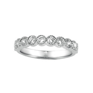 "DBAND01495" Vintage Inspired Diamond Wedding Band 0.79cts