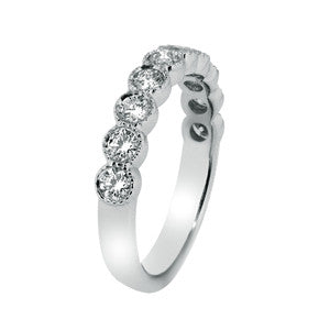 "DBAND01495" Vintage Inspired Diamond Wedding Band 0.79cts
