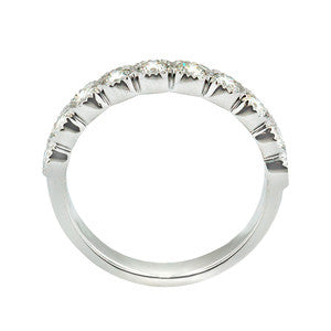 "DBAND01495" Vintage Inspired Diamond Wedding Band 0.79cts