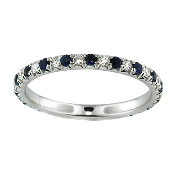 "DBAND01504" Diamond And Sapphire Pave Eternity Ring DBAND01504