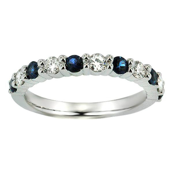 "DBAND01520" Diamond & Sapphire Stacking Ring DBAND01520