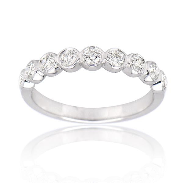 "DBAND01577" Diamond Anniversary Band In 18k White Gold