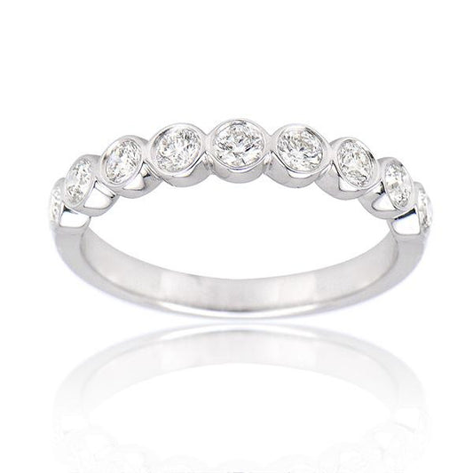 "DBAND01577" Diamond Anniversary Band In 18k White Gold