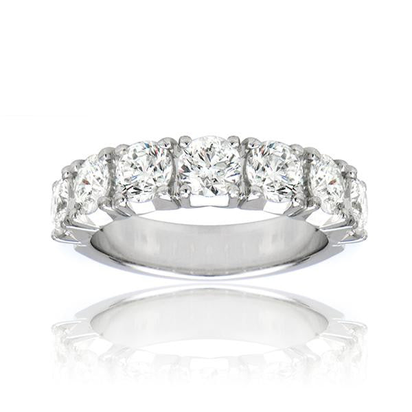 "DBAND01661" 7 Stone Anniversary Band In 18k White Gold