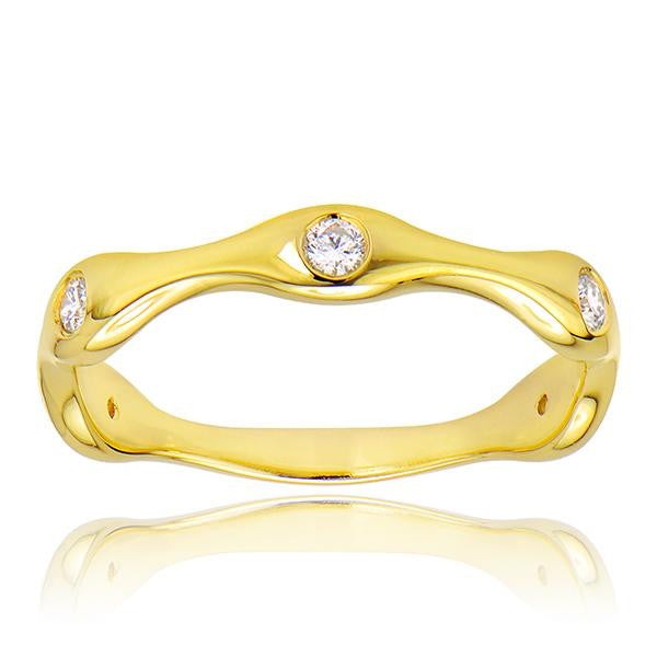 "DBAND01669Y" Diamond Stackable Band In 18k Yellow Gold