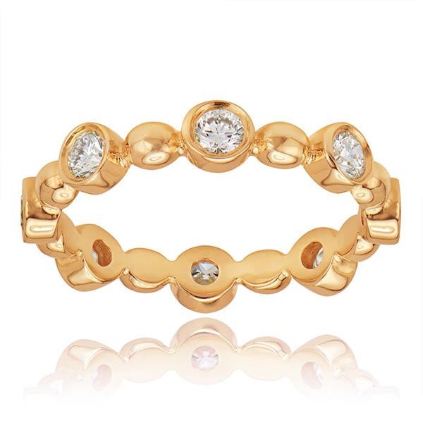 "DBAND01670R" Diamond Stackable Band In 18k Rose Gold