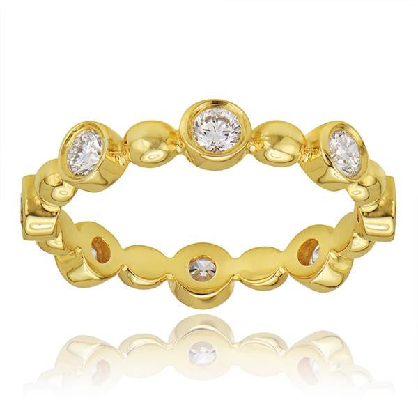 "DBAND01670" Diamond Stackable Band In 18k Yellow Gold