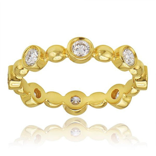 "DBAND01670" Diamond Stackable Band In 18k Yellow Gold
