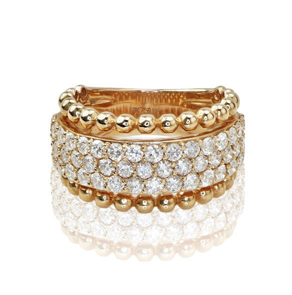 18K Rose Gold Ladies Diamond Band