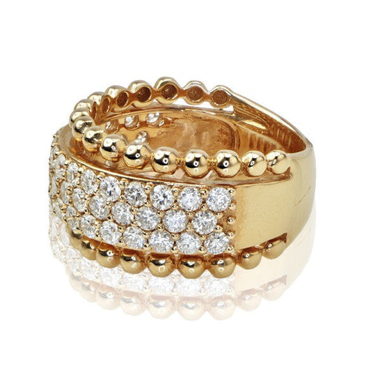 18K Rose Gold Ladies Diamond Band