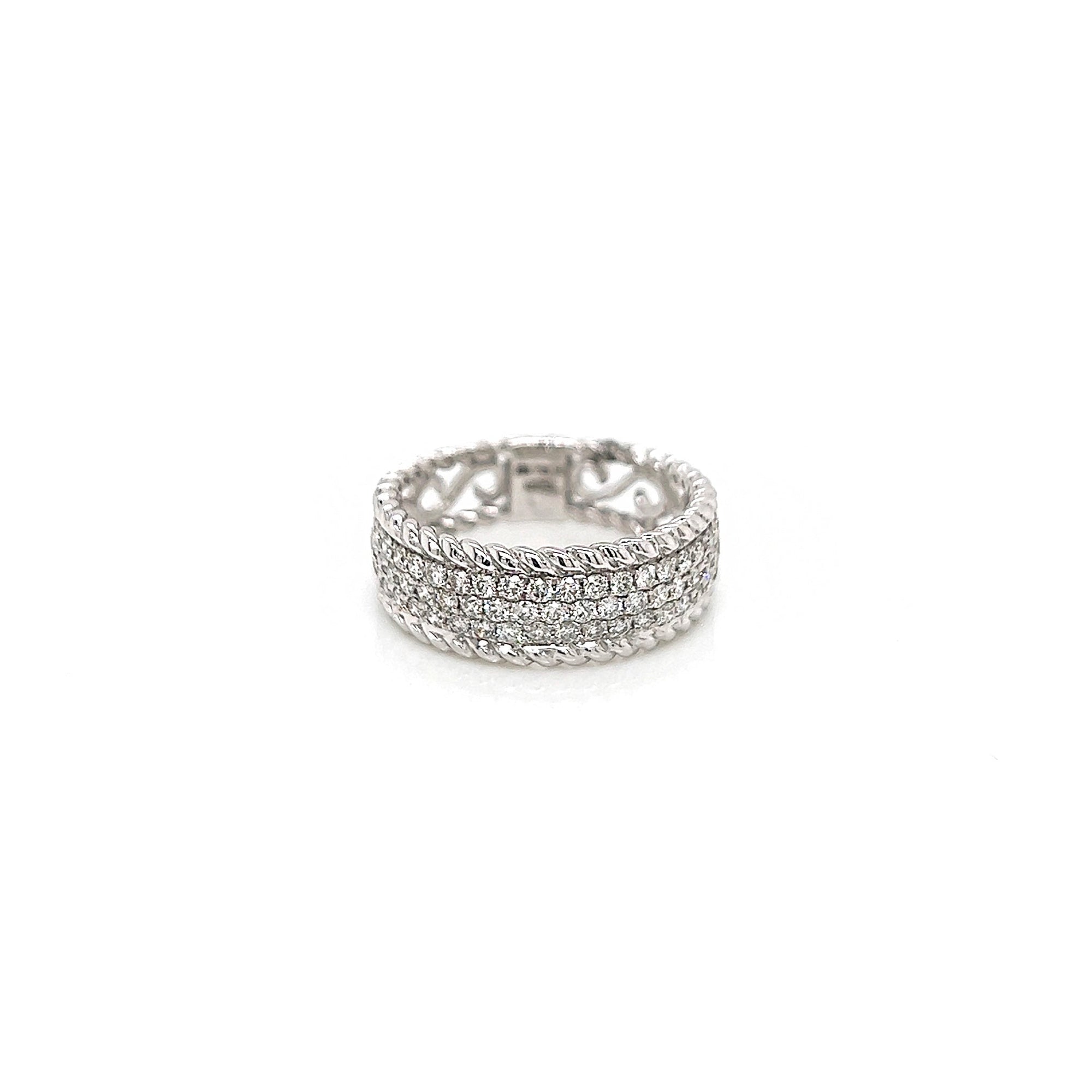 0.73 Carat Ladies Pave-Set Diamond Band