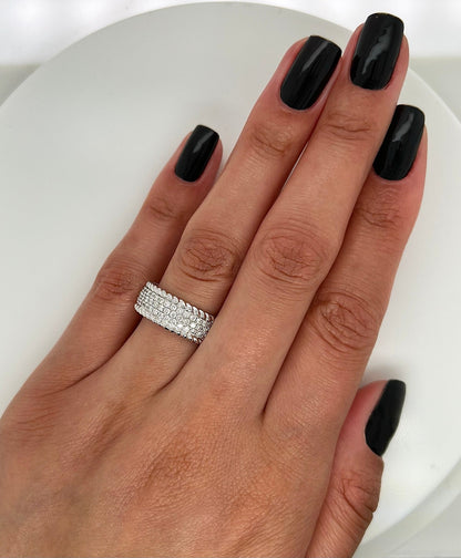 0.73 Carat Ladies Pave-Set Diamond Band