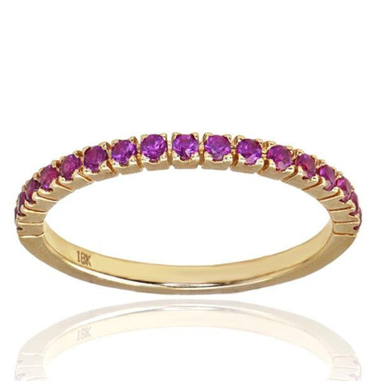 "DBAND01765' Ruby Red Gemstone Band 0.35 Carat