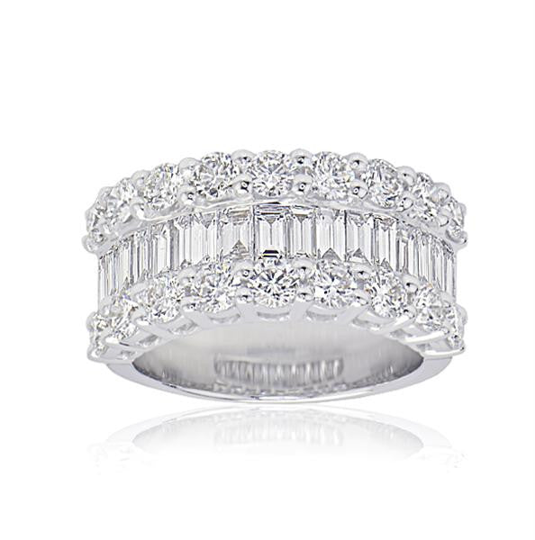 "DBAND01870" Round & Baguette diamond Statement Ring
