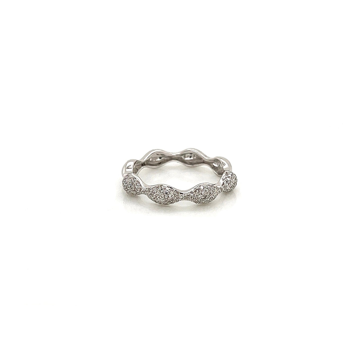 1.08Carat Round Diamond Pave Ladies Band