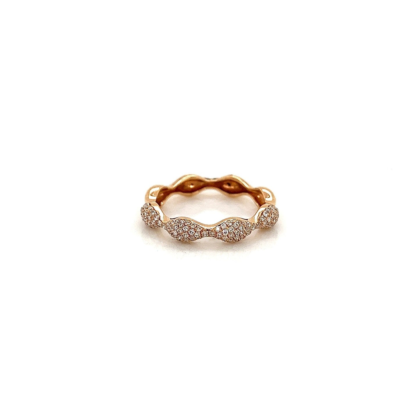 1.08Carat Round Diamond Pave Ladies Band