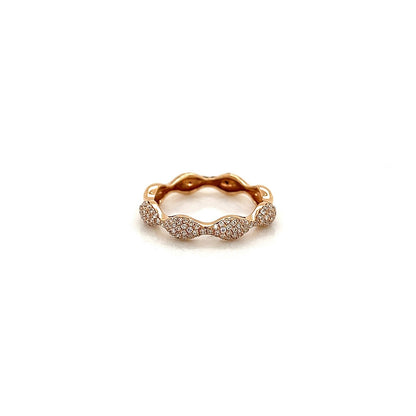 1.08Carat Round Diamond Pave Ladies Band