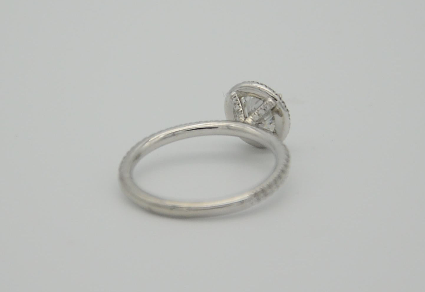 "ENGR03296" One Carat Halo Engagement Ring - Platinum Halo Ring