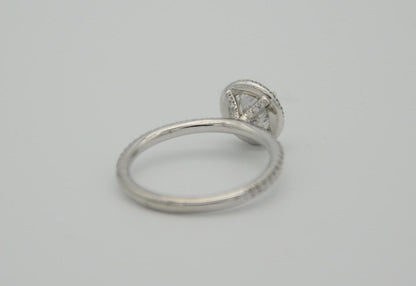 "ENGR03296" One Carat Halo Engagement Ring - Platinum Halo Ring