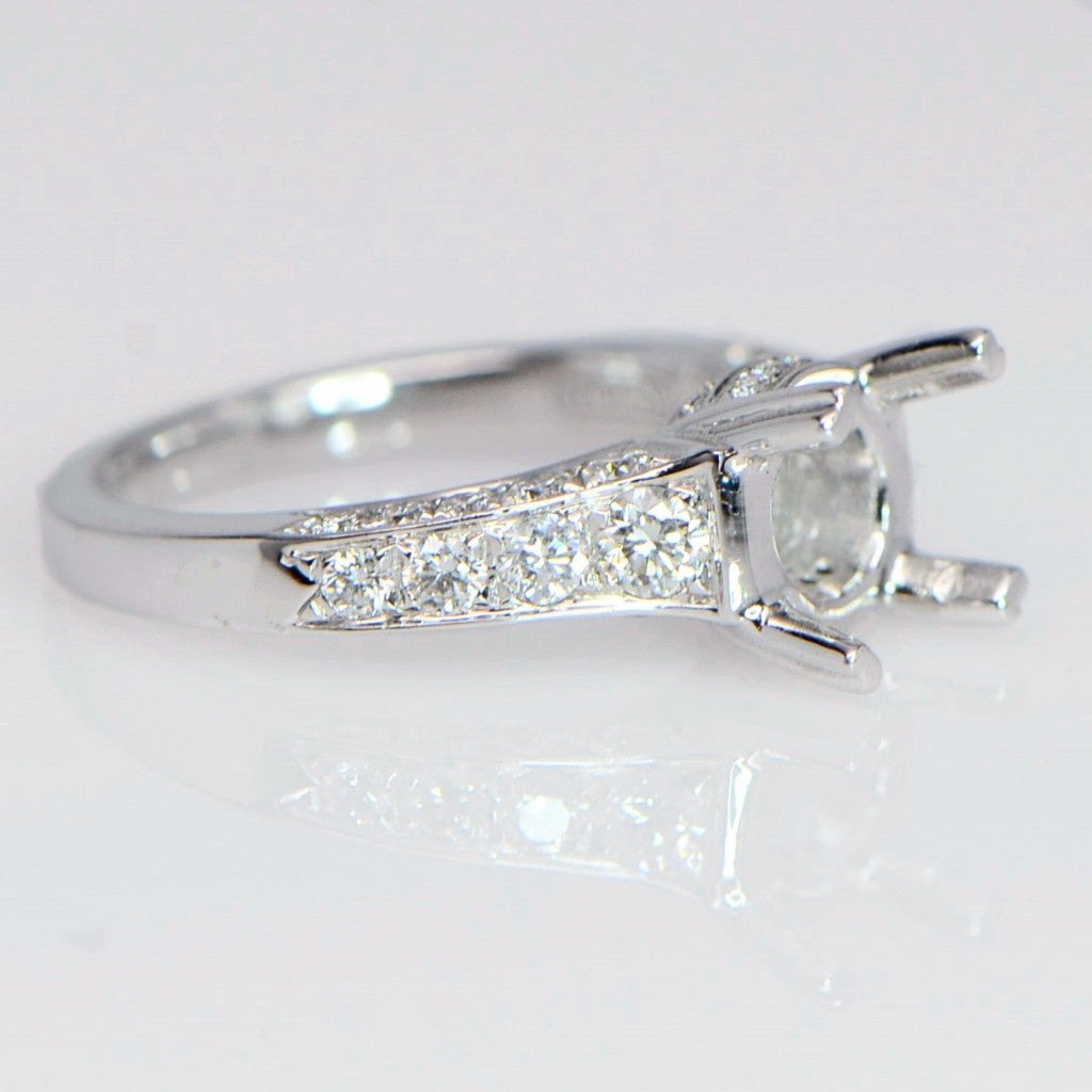 "ENGR02016" Pave Cut Diamond Engagement Ring