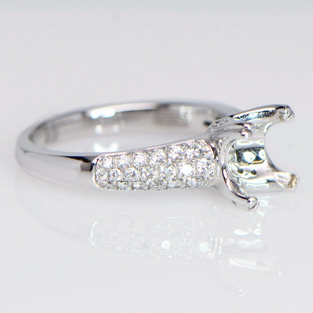 "ENGR02171" Bright Pave Cut Diamond Engagement Ring