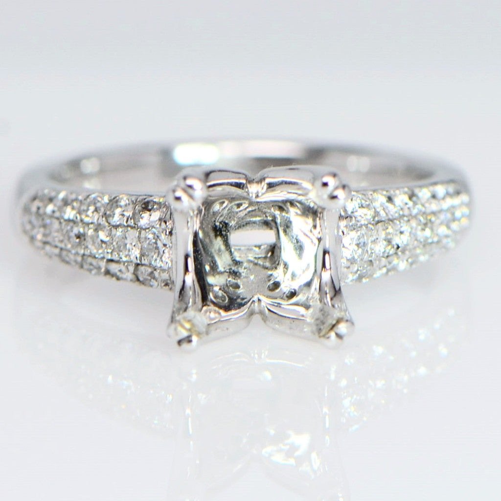 "ENGR02171" Bright Pave Cut Diamond Engagement Ring
