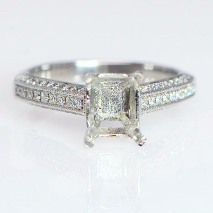 "ENGR02583" Bright Pave Cut Diamond Engagement Ring