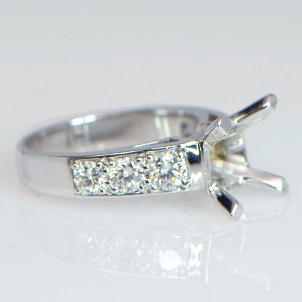 "ENGR02565" Bright Pave Cut Diamond Engagement Ring