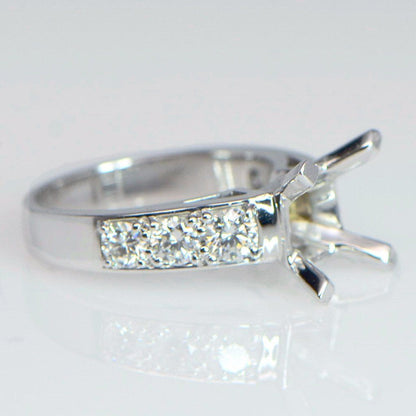 "ENGR02565" Bright Pave Cut Diamond Engagement Ring