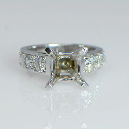 "ENGR02565" Bright Pave Cut Diamond Engagement Ring