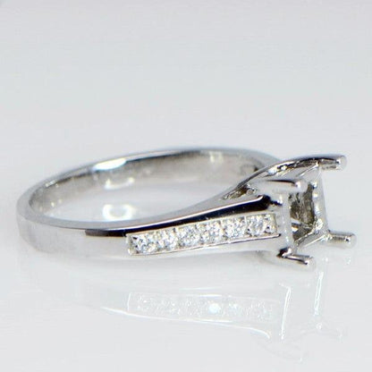 "ENGR01907" Pave Cut Diamond Engagement Ring ENGR01907