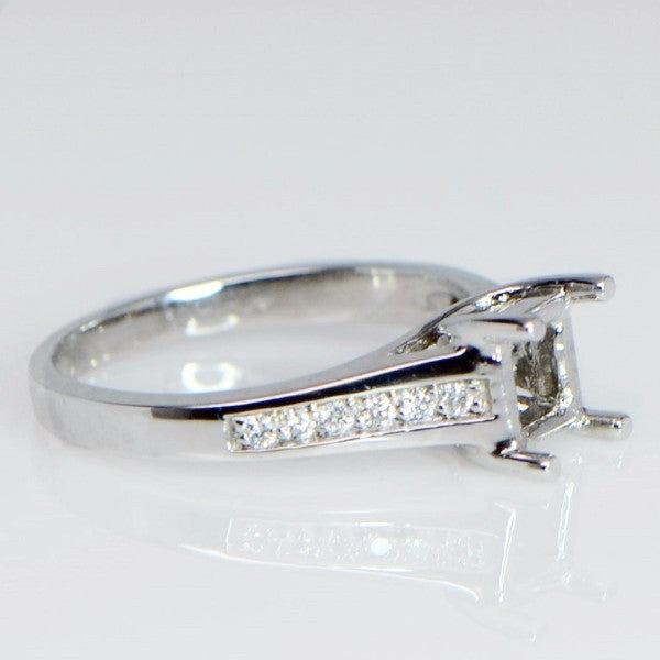 "ENGR01907" Pave Cut Diamond Engagement Ring ENGR01907